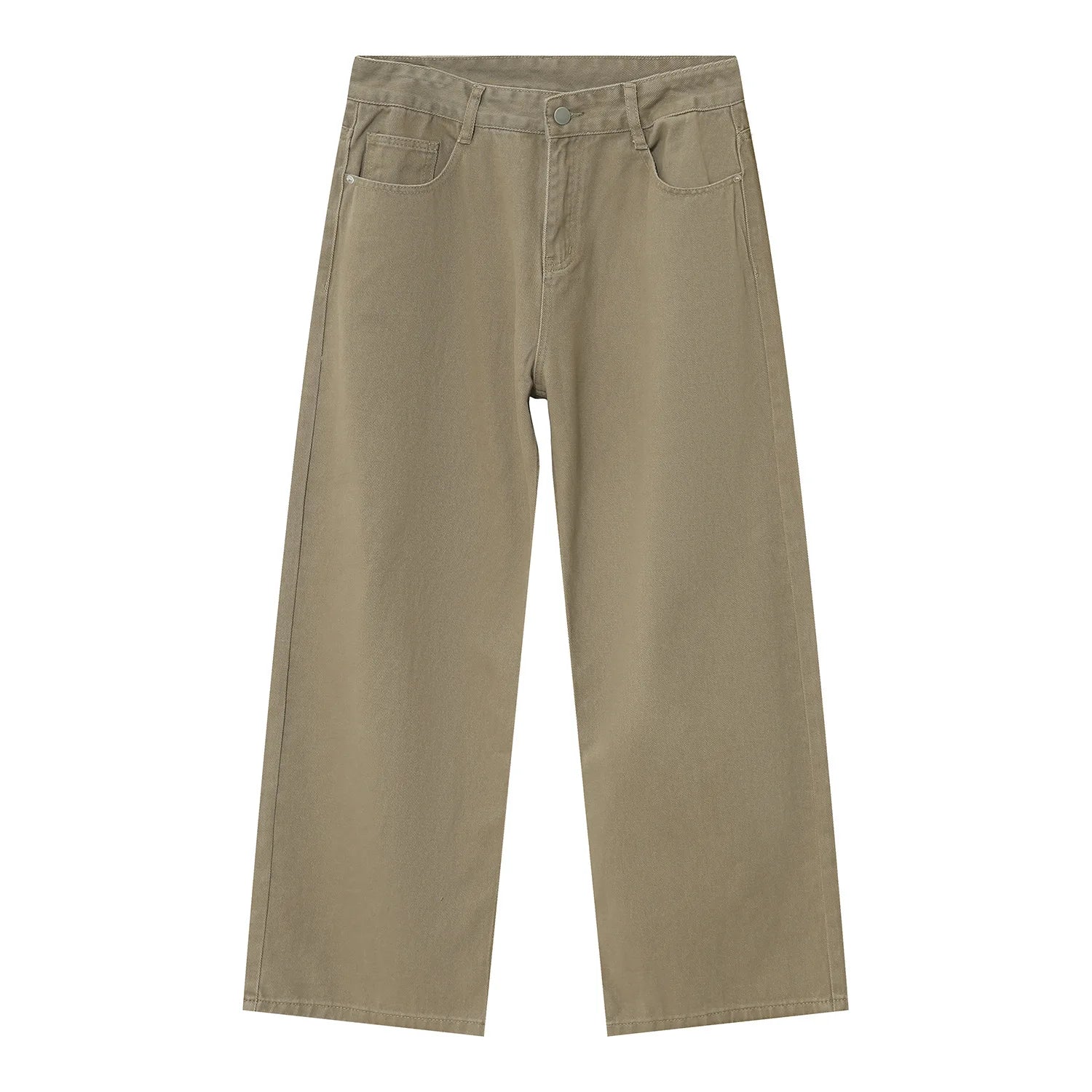 Men Streetwear Korean Loose Straight Denim Pants