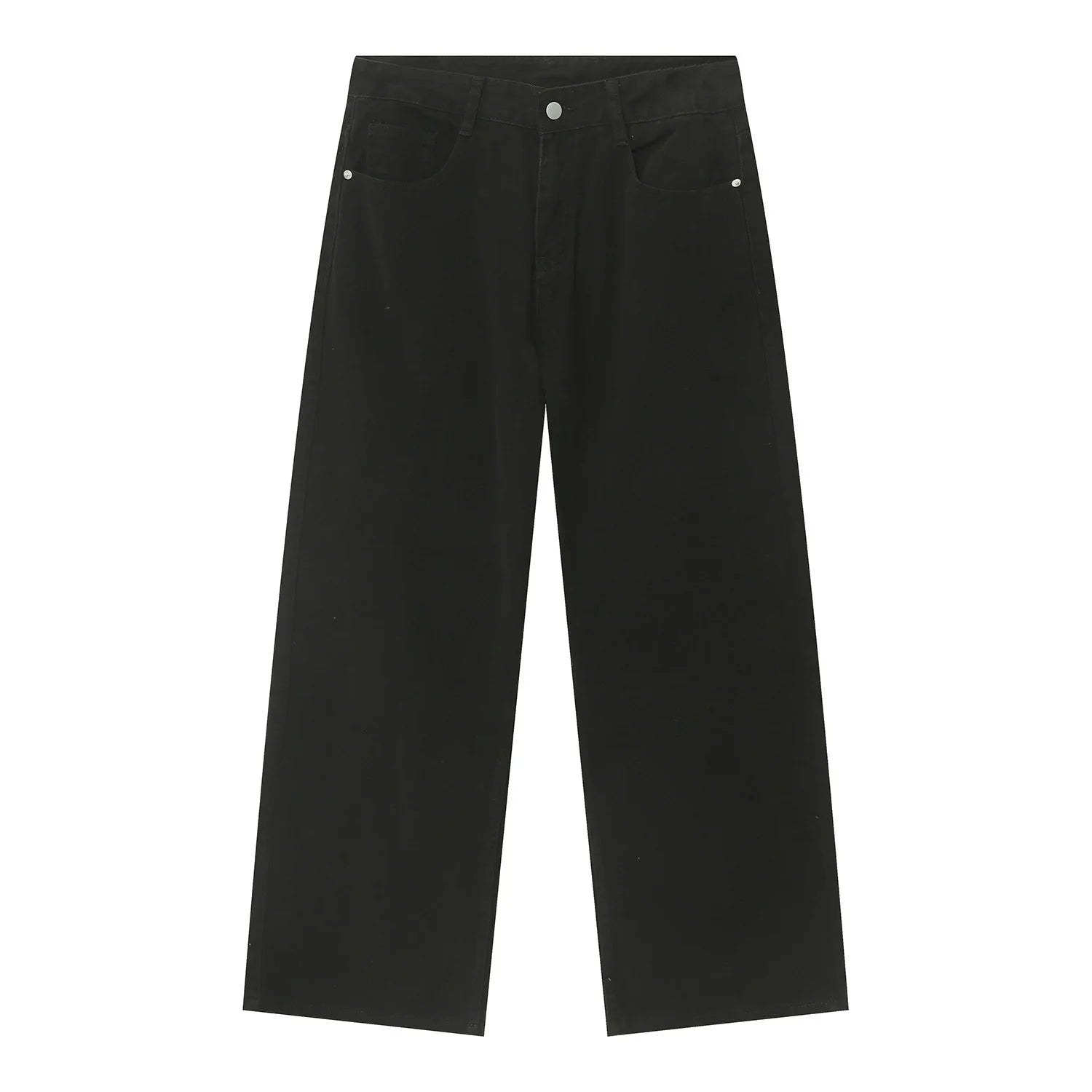 Men Streetwear Korean Loose Straight Denim Pants