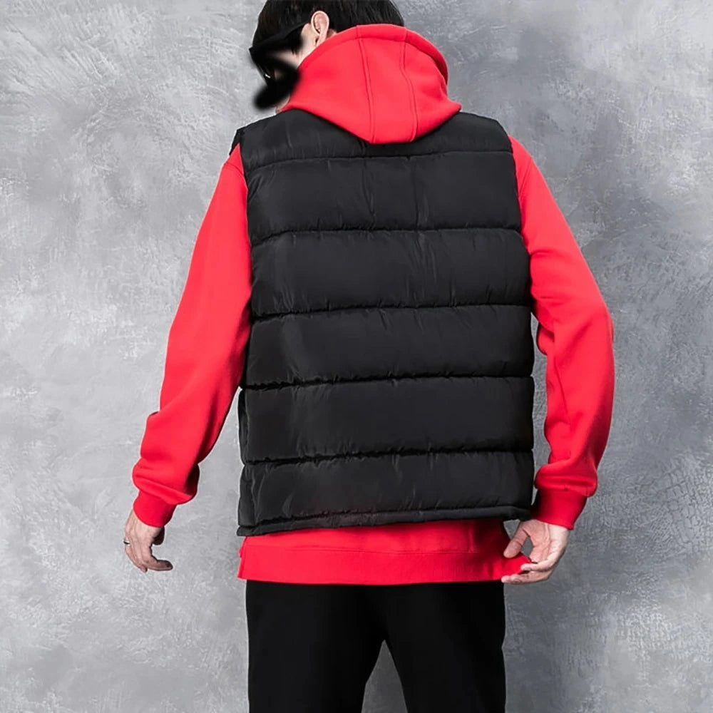 Mens Vest Jacket Warm Sleeveless Jackets Winter Waterproof
