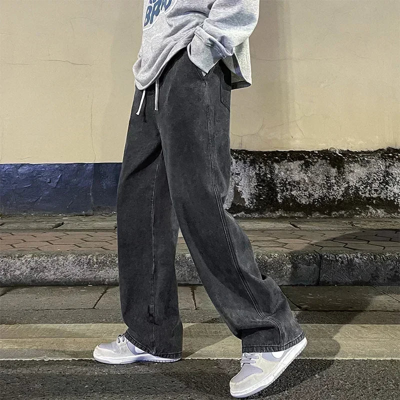 Men New Streetwear Loose Jeans