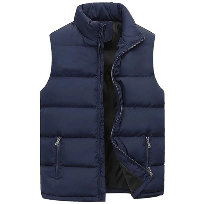 Mens Vest Jacket Warm Sleeveless Jackets Winter Waterproof
