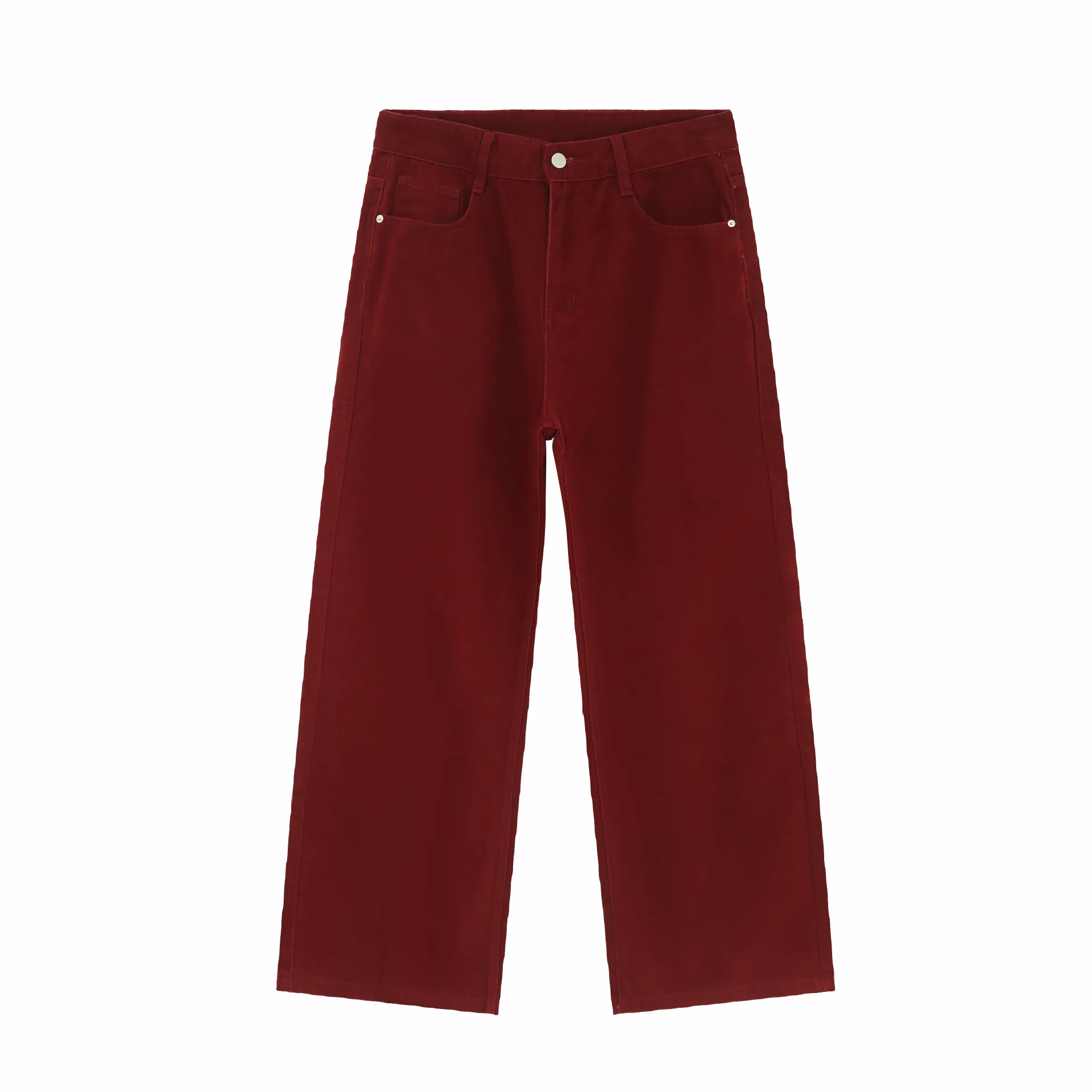 Men Streetwear Korean Loose Straight Denim Pants