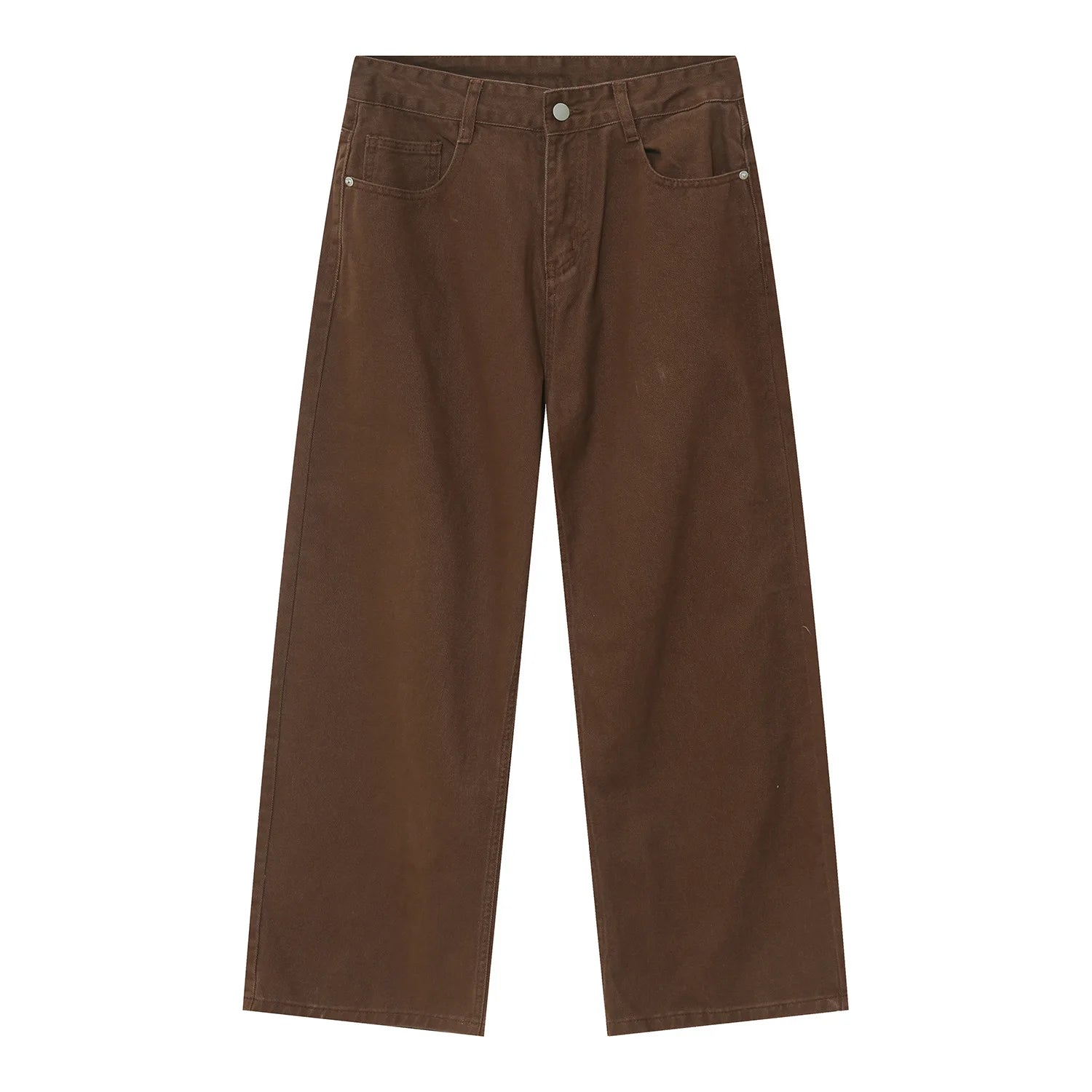 Men Streetwear Korean Loose Straight Denim Pants