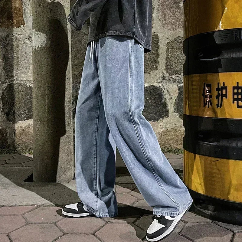 Men New Streetwear Loose Jeans