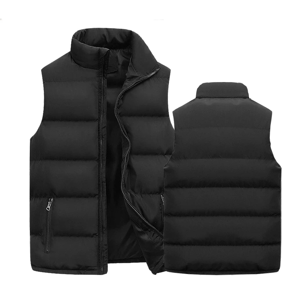 Mens Vest Jacket Warm Sleeveless Jackets Winter Waterproof