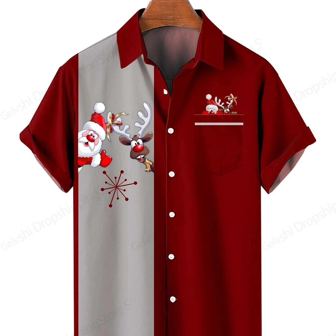 Men's Retro Christmas Hawaiian Shirt