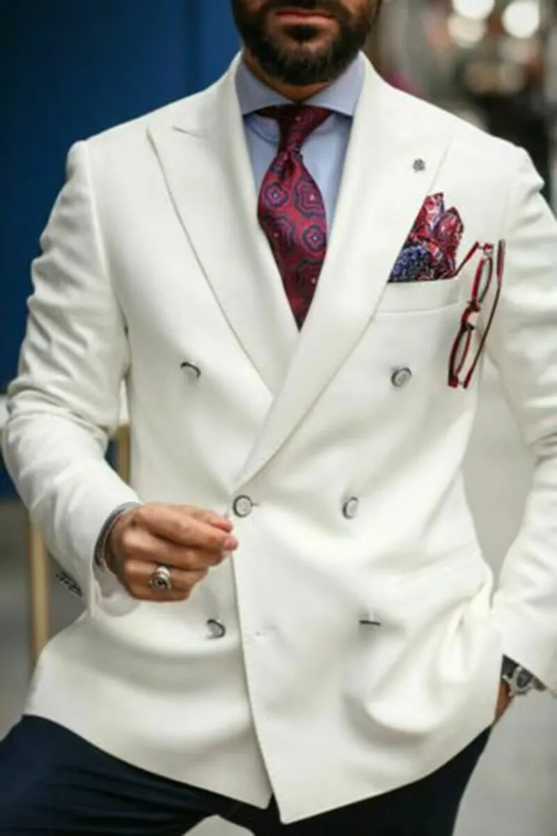 Solid Wedding Men Suits Blazer ]