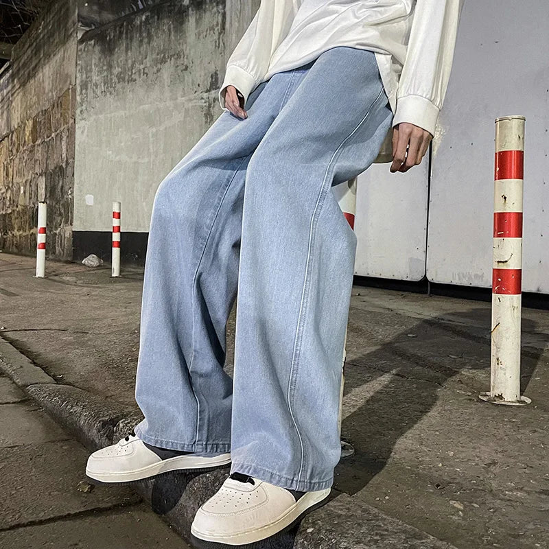 Men New Streetwear Loose Jeans