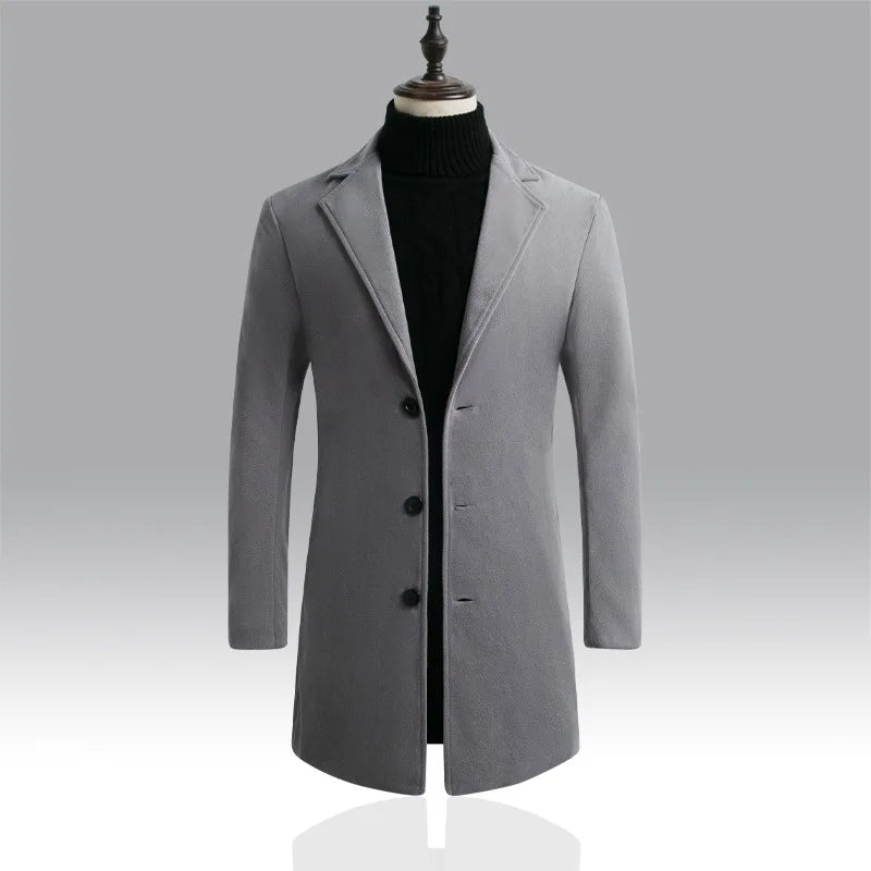 Autumn and Winter Men's Woolen Coat