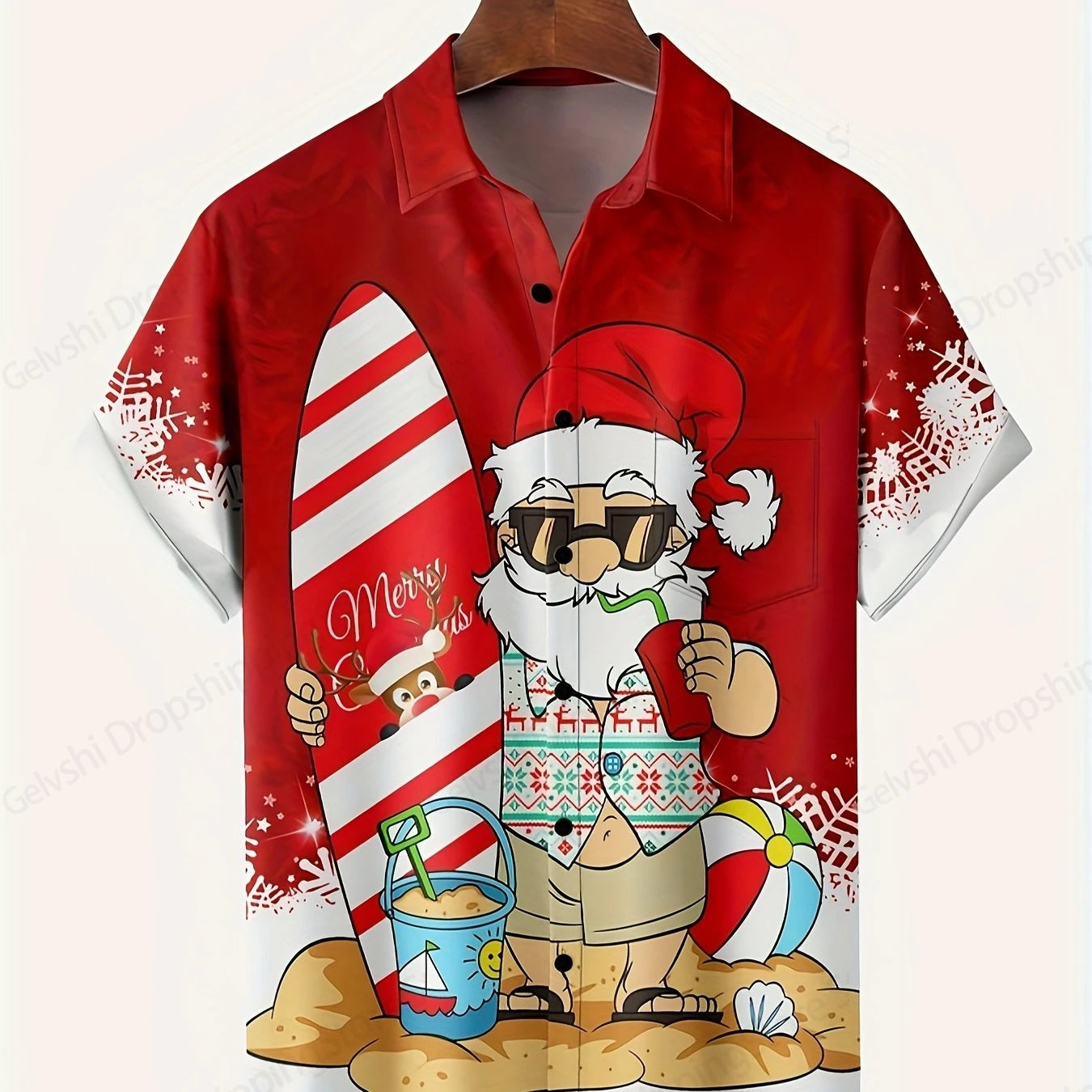 Men's Retro Christmas Hawaiian Shirt