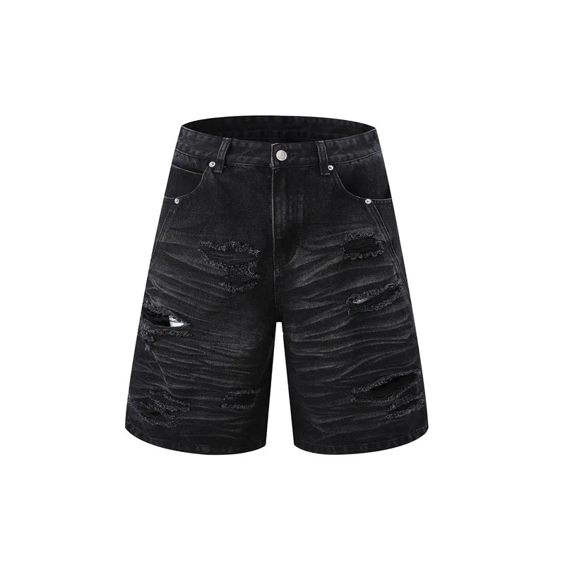 Men's Fashion High Street Ripped Jeans Shirts
