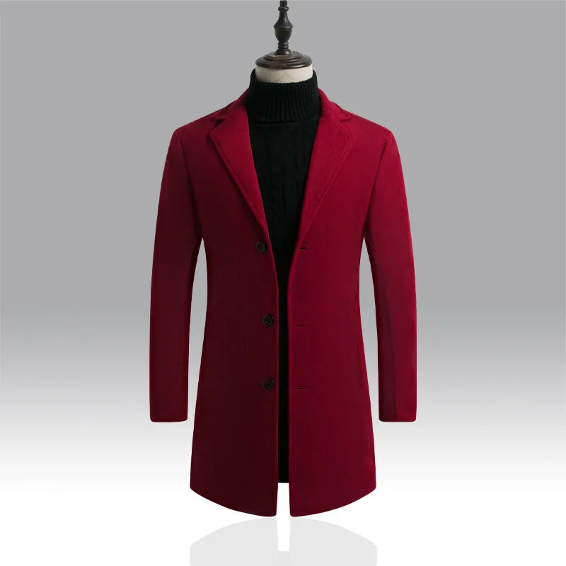 Autumn and Winter Men's Woolen Coat